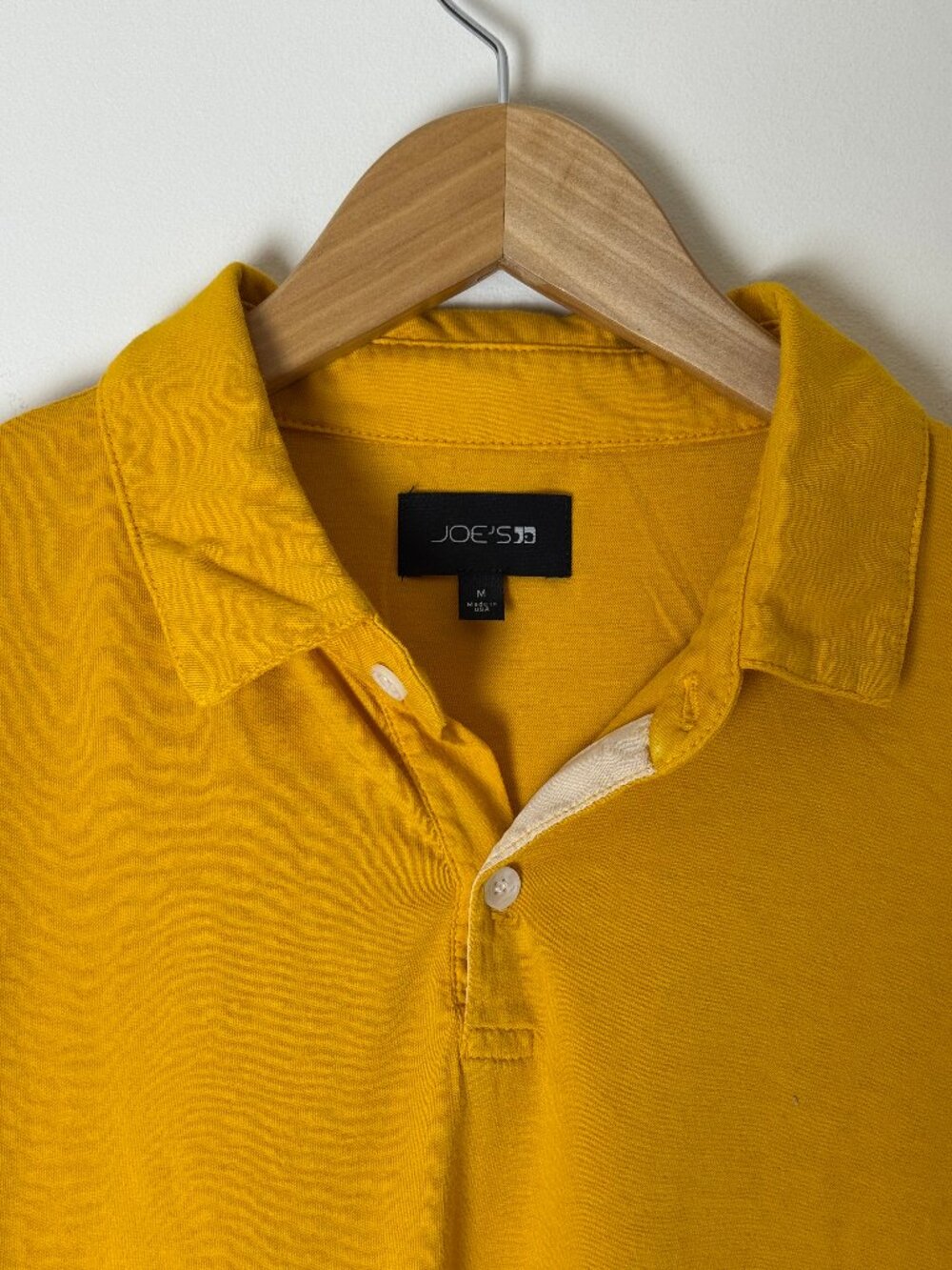 Joe's Jeans Men's Short-Sleeve Polo Sunflower Made in USA Size Medium - Picture 3 of 4